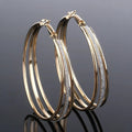 Ohrringe Damen Ohrstecker Goldfarben Glänzend Vintage-Stil