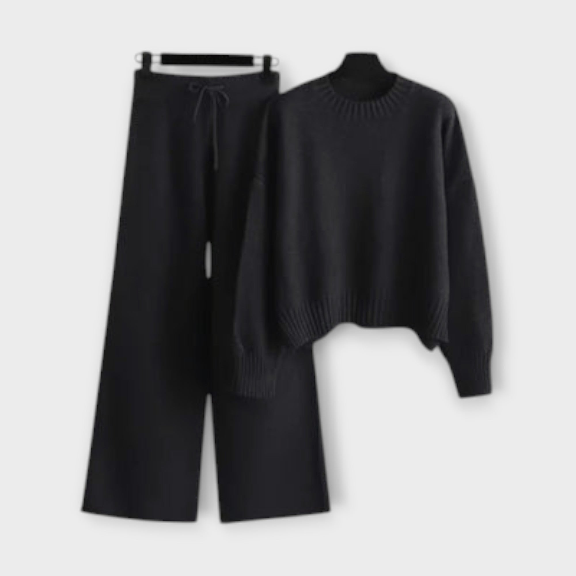 Strickset Damen Oberteil und Hose Atmungsaktiv Weich – Stella