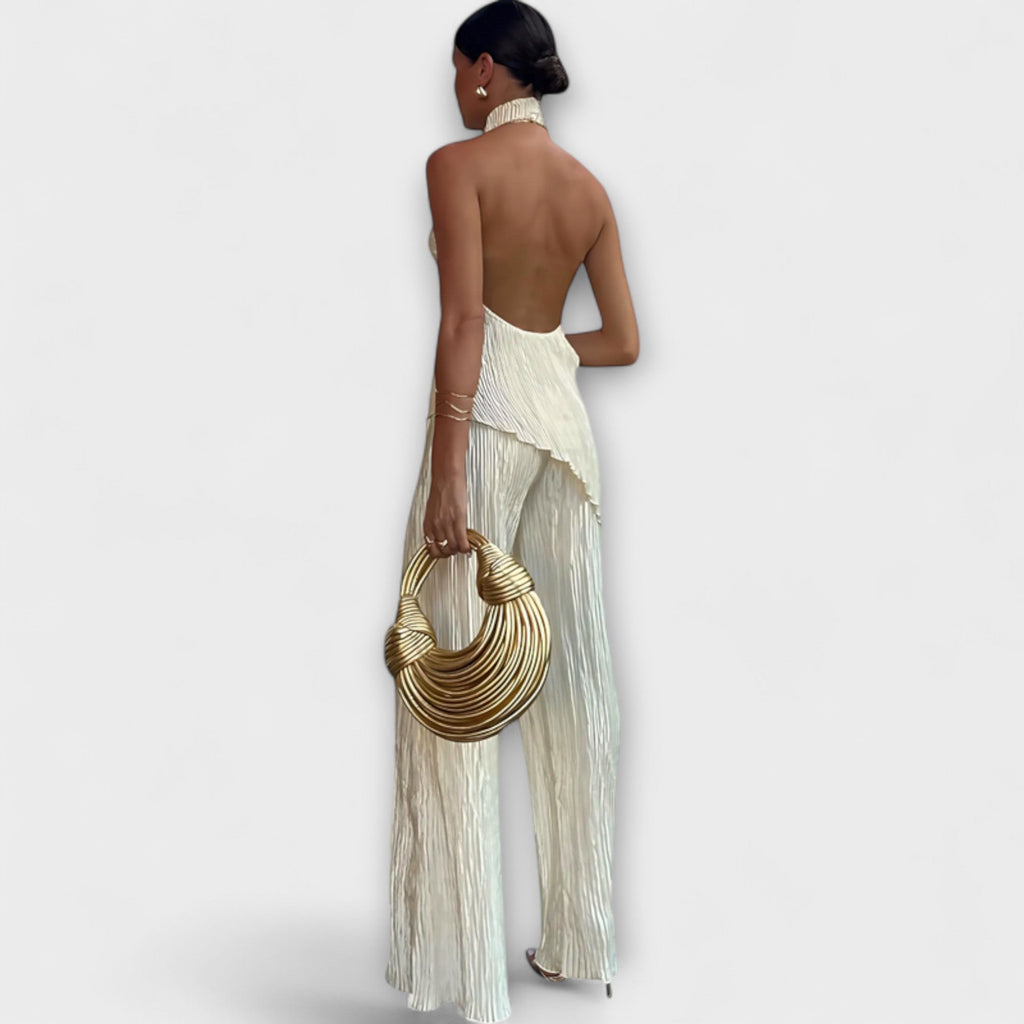 Pilarica - Elegantes plissiertes asymmetrisches Set