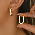 Creolen Damen Geometrisches Design Gold Silber Elegant