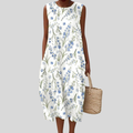 Weisses Kleid mit zarten Wildblumen