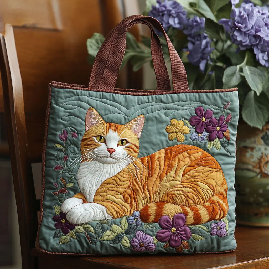 Gesteppte Tasche - Verspielte Katze