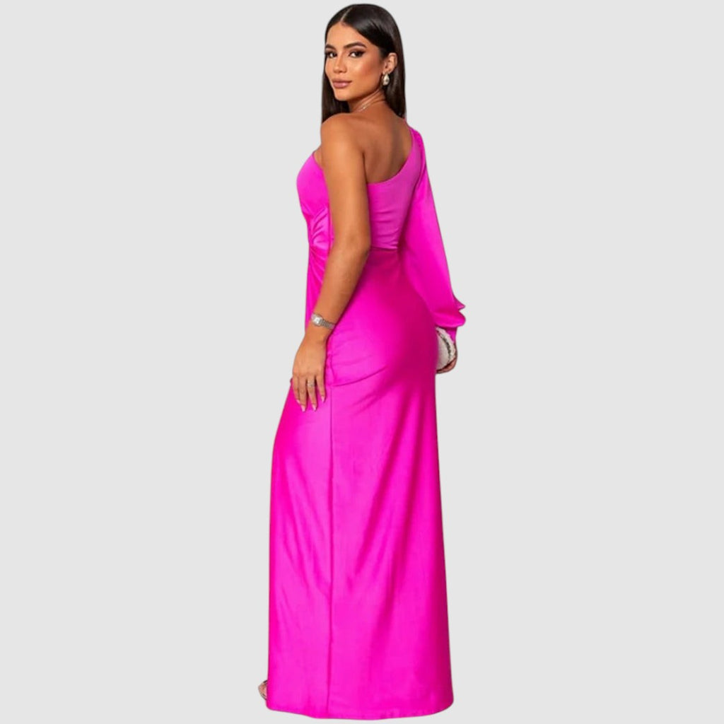 Meda - One-Shoulder-Maxikleid mit Schlitz