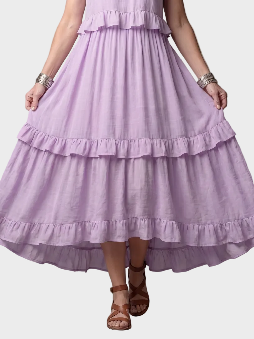 Katia - Maxikleid mit Neckholder und Volants