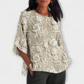 Top Damen Blumenmuster Vintage Kurzarm – Hazel