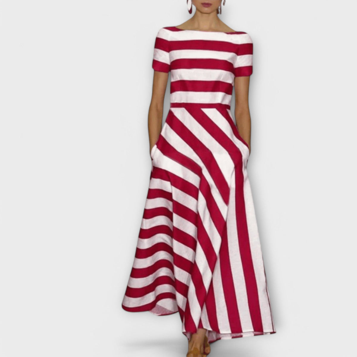Janell - gestreiftes Maxikleid