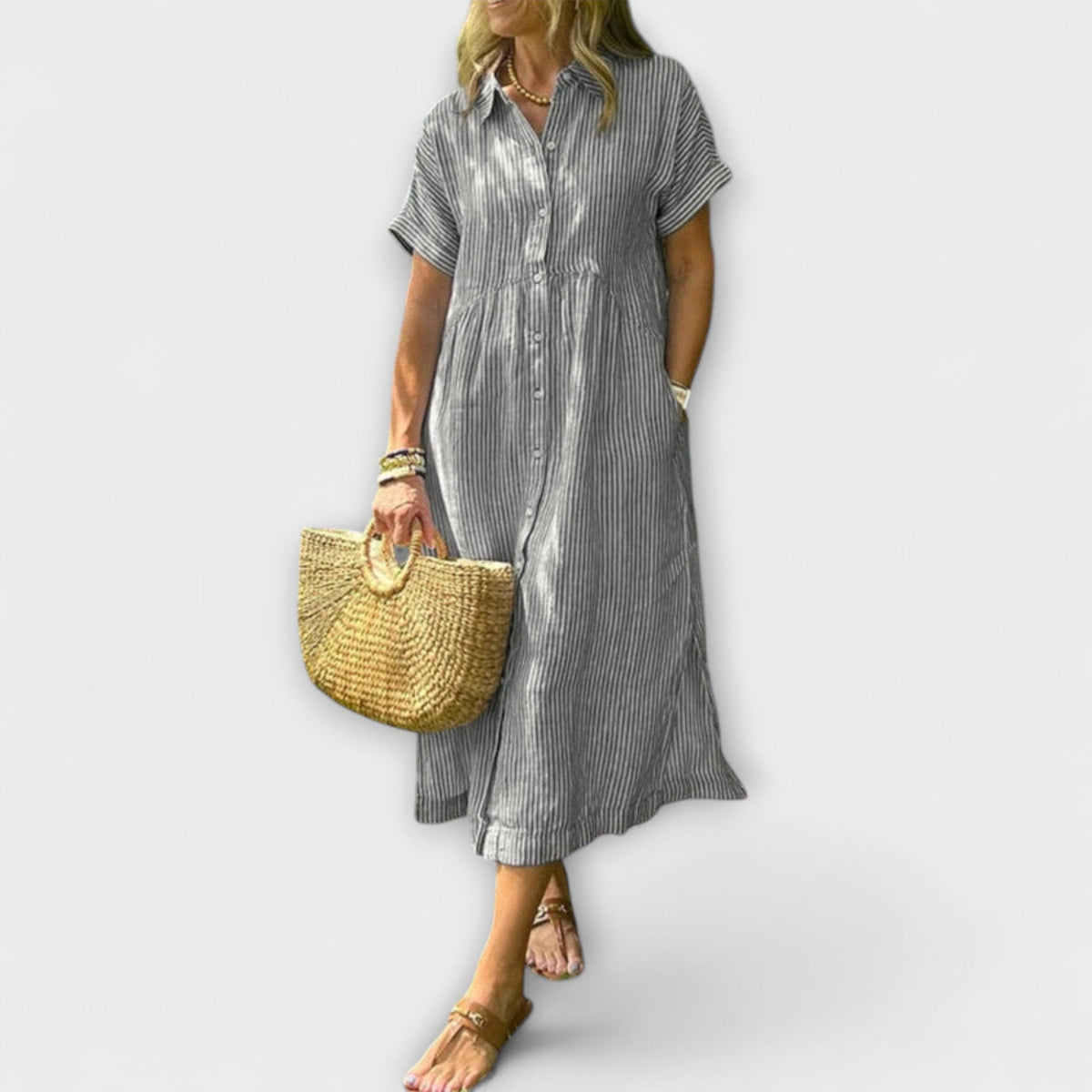Anorea - Gestreiftes Kleid