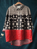 Tanja | Lässige Damenbluse mit geometrischem Muster