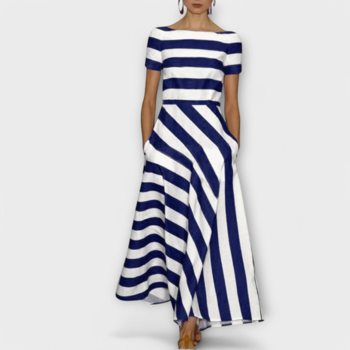 Janell - gestreiftes Maxikleid