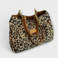 Tasche Damen Leopardenmuster Gross Robuste Henkel Alltag Büro – Emilia