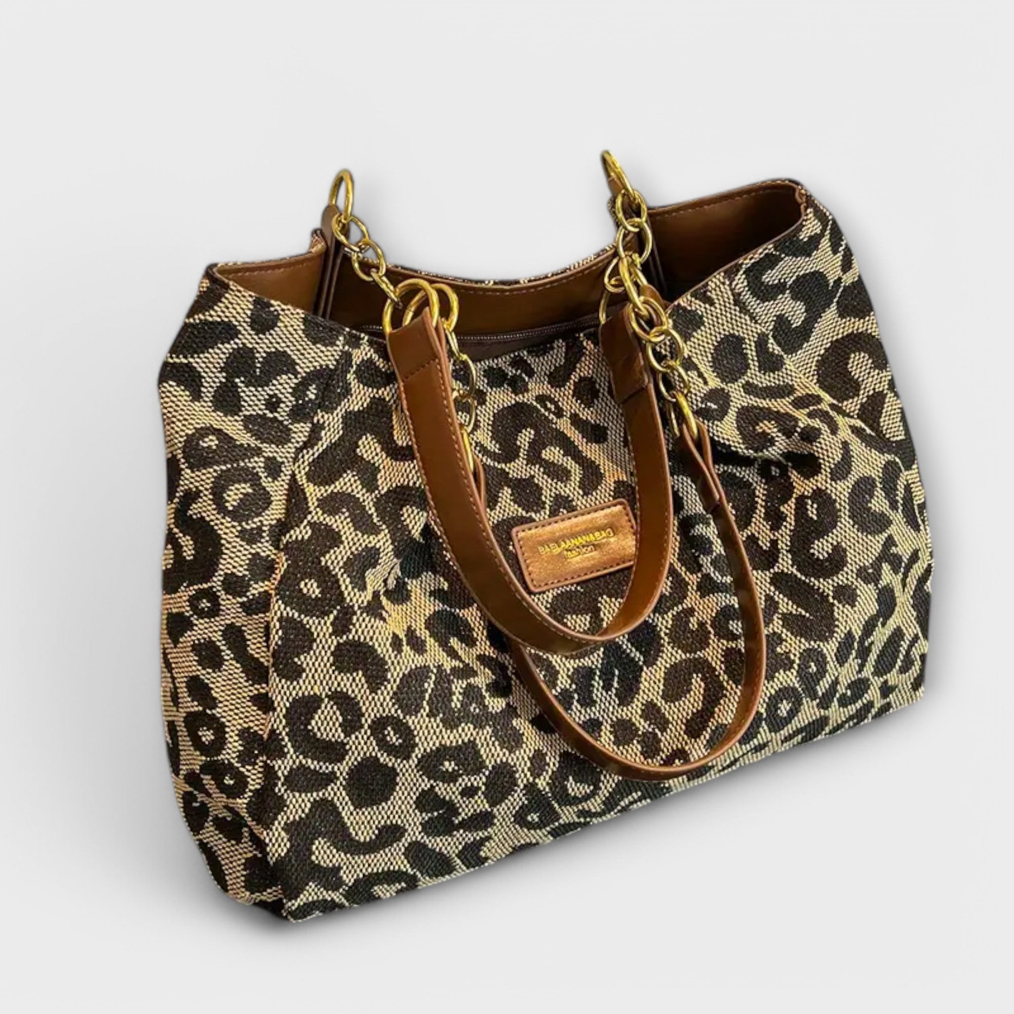 Tasche Damen Leopardenmuster Gross Robuste Henkel Alltag Büro – Emilia
