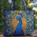 Gesteppte Tasche - Königlicher Pfau