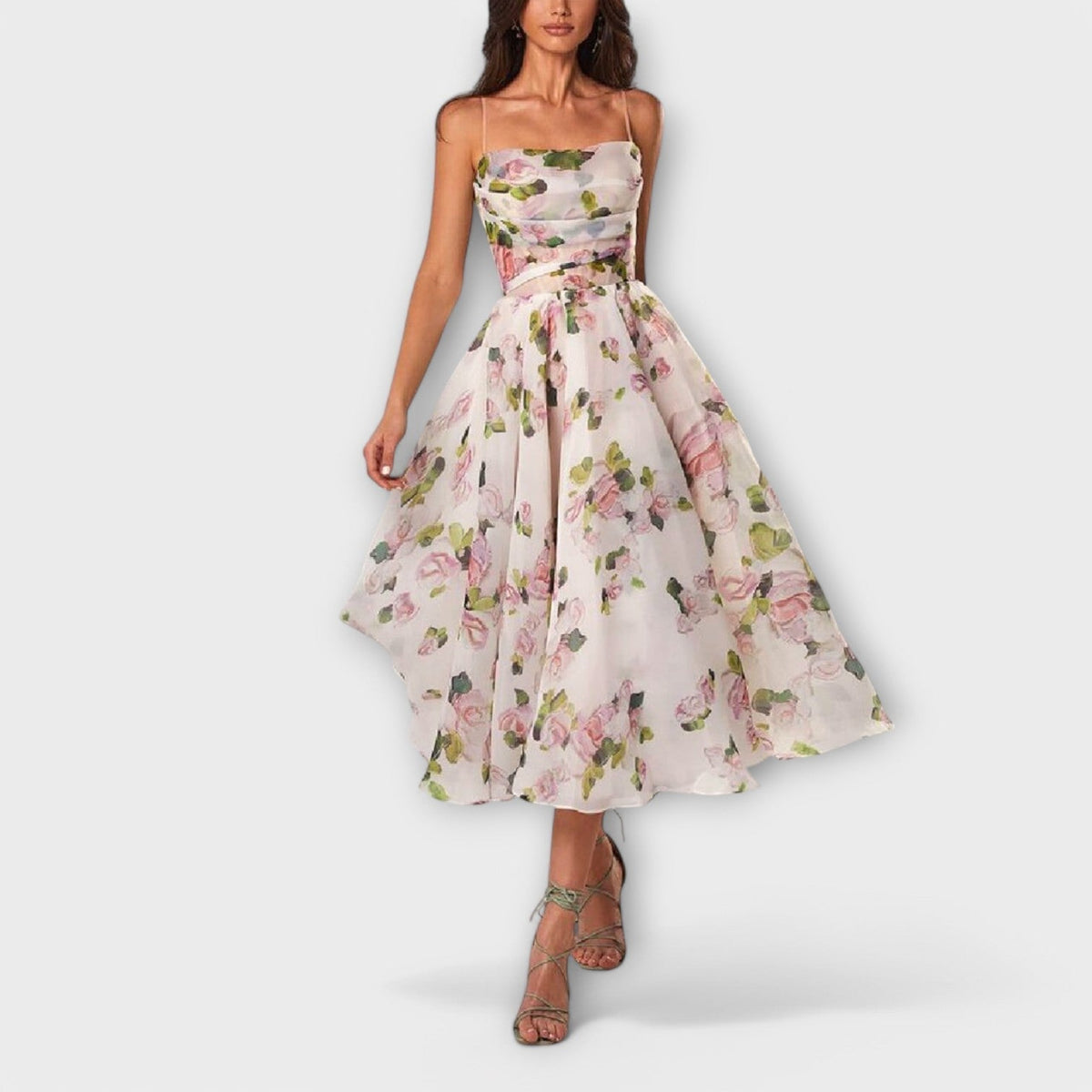 Elegantes Chiffon Midikleid