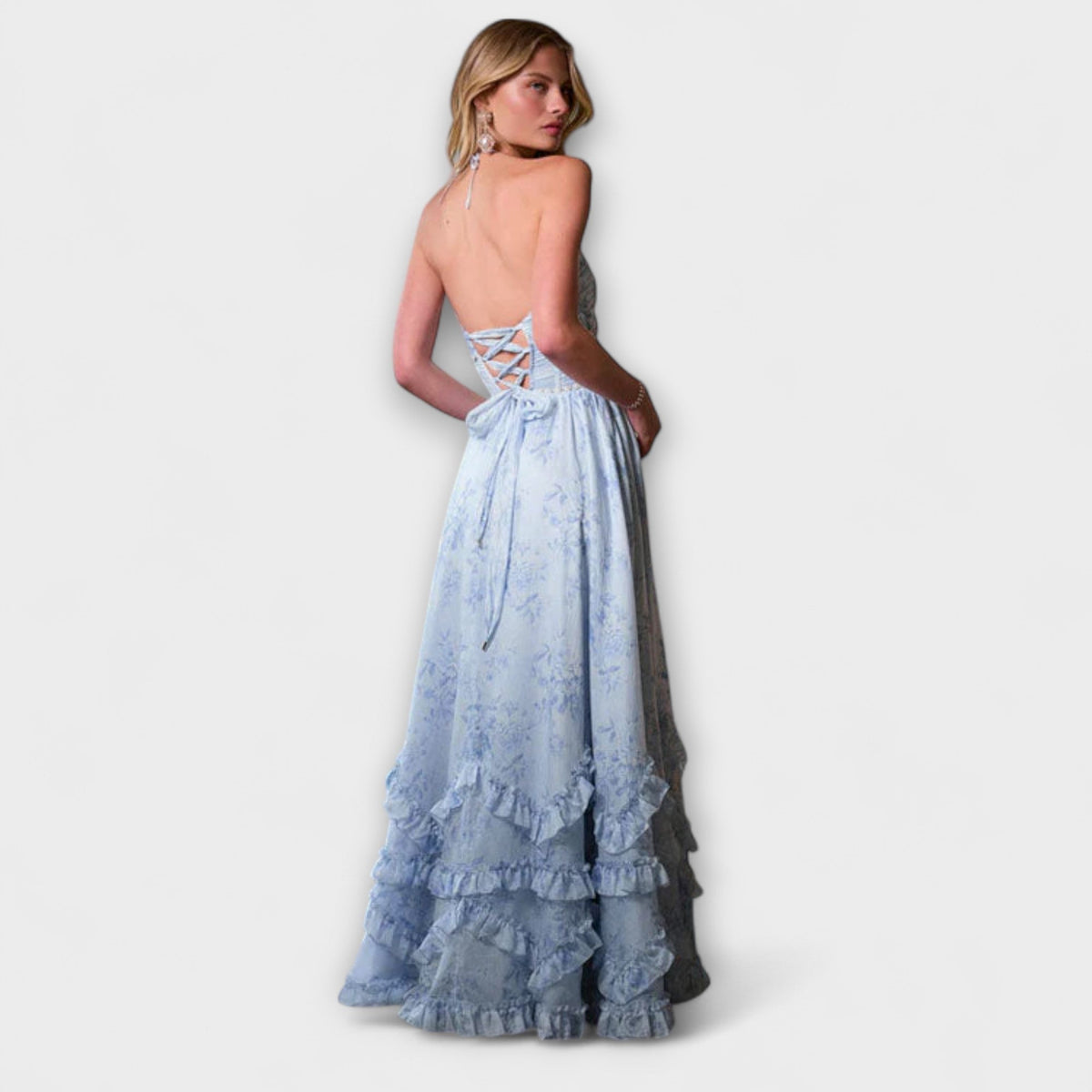 Luzie - Chic Langes Fliessendes Kleid