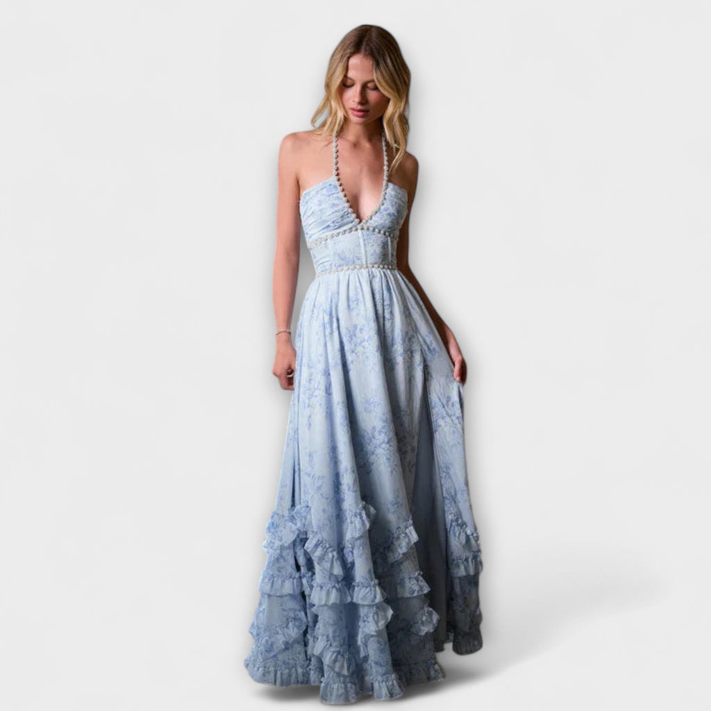 Luzie - Chic Langes Fliessendes Kleid