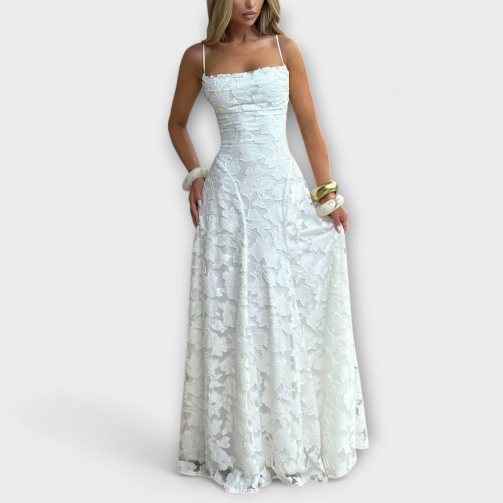 Emberly - Elegantes Jacquard-Maxikleid