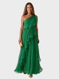Talia - One-Shoulder-Maxikleid mit Volants