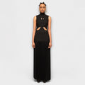 Kristen - Maxikleid mit Falten und Ausschnitten