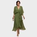 Monica - Chiffonkleid mit V-Ausschnitt