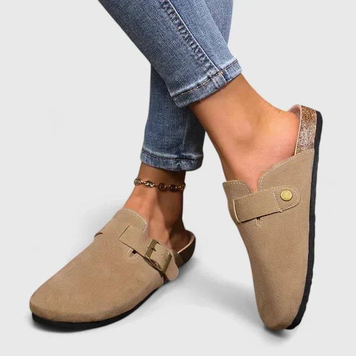Katrien - Orthopädische Clogs in Taupe
