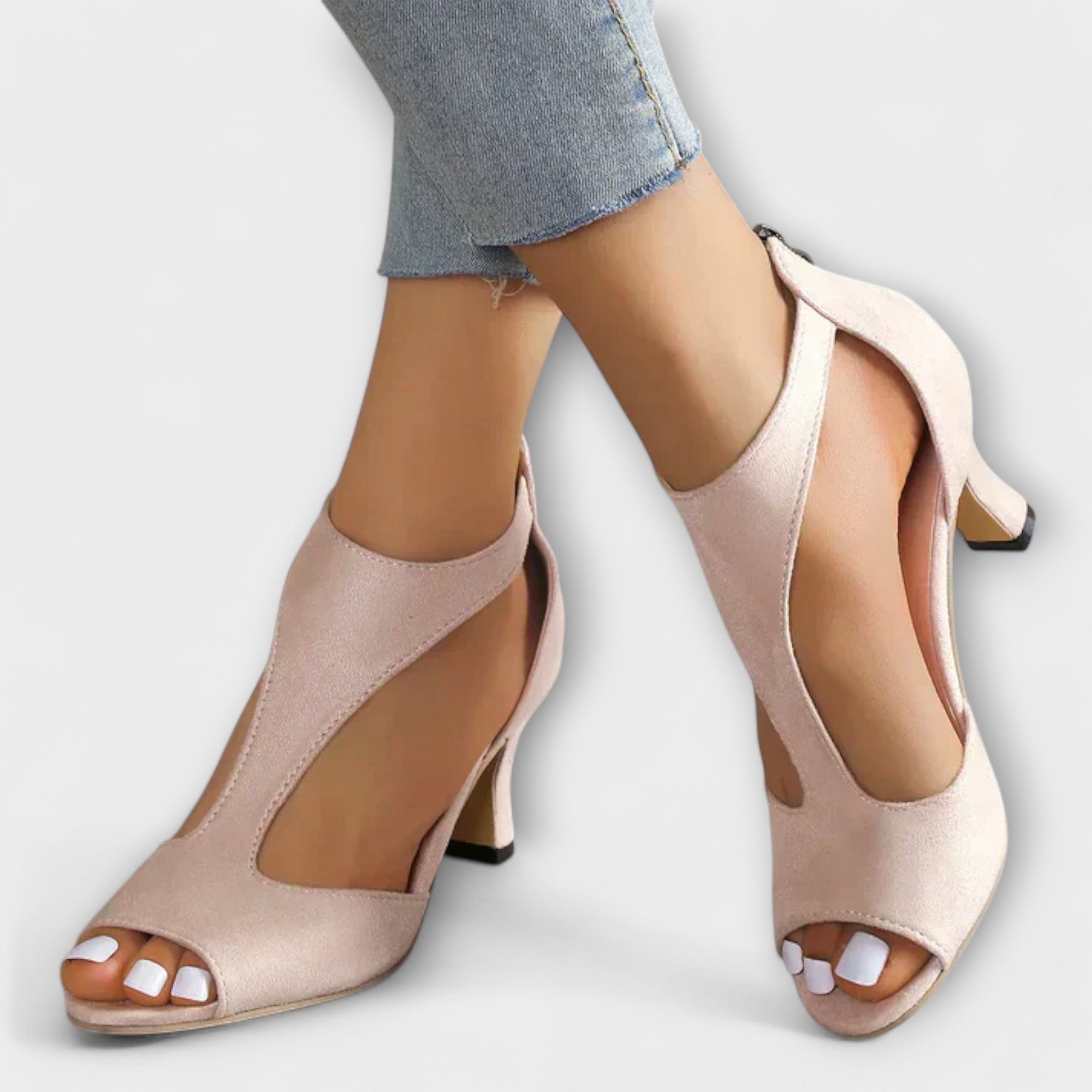 Pumps Damen Orthopädisch Gepolstertes Fussbett Schwarz Pink