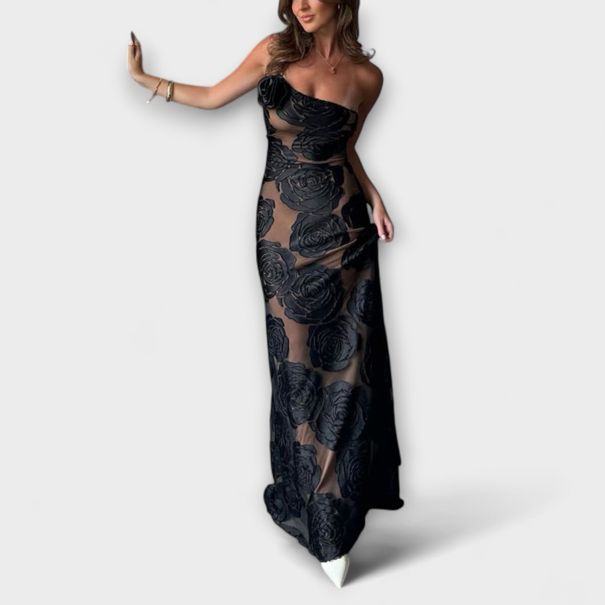 Sara - Florales Maxikleid