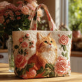 Gesteppte Tasche - Rosa Kätzchen