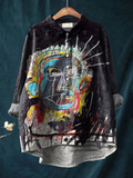 Désirée | Lässiges T-Shirt mit abstraktem Vintage-Kunstprint