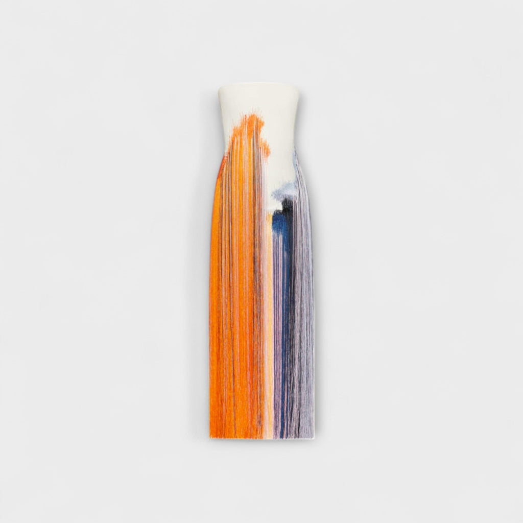 Summer - Schickes Colorblock-Kleid mit trendigen Quasten