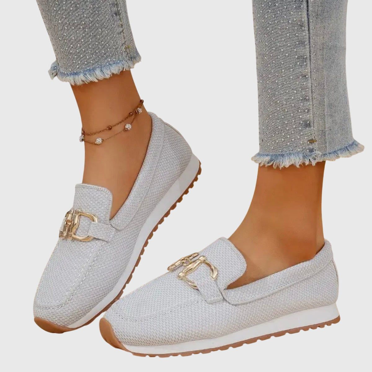 Siena - Strick-Loafer mit Goldschnalle