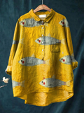 Verena | Lässiges T-Shirt mit Vintage-Fischkunst