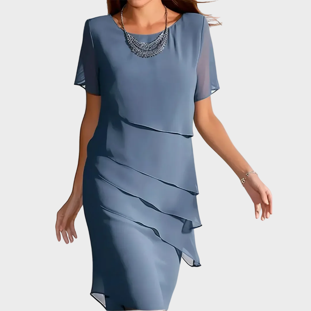 Janet - Elegantes Kleid in Lagenoptik
