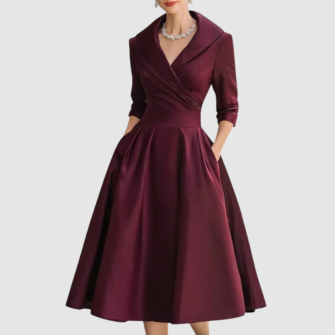 Adéla - Midikleid in Wickeloptik