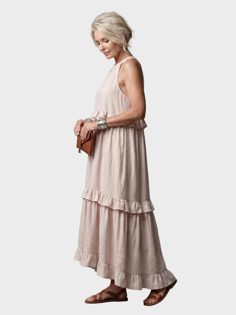 Katia - Maxikleid mit Neckholder und Volants