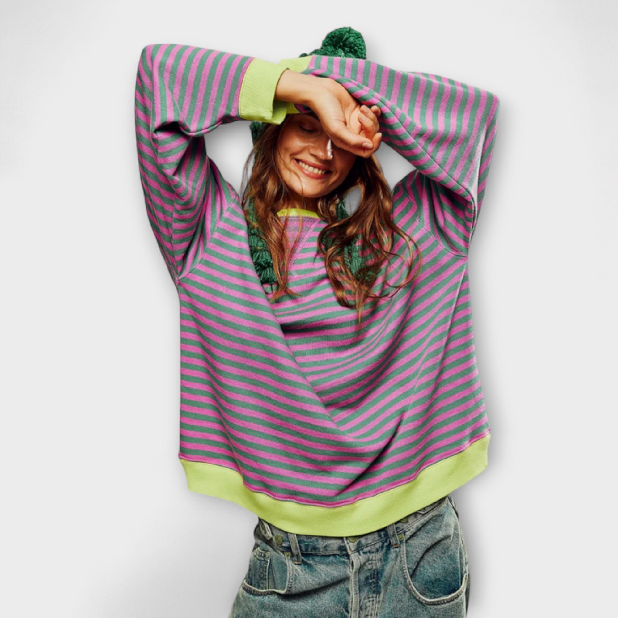Marlene - Gestreifter Oversize-Pullover für Frauen