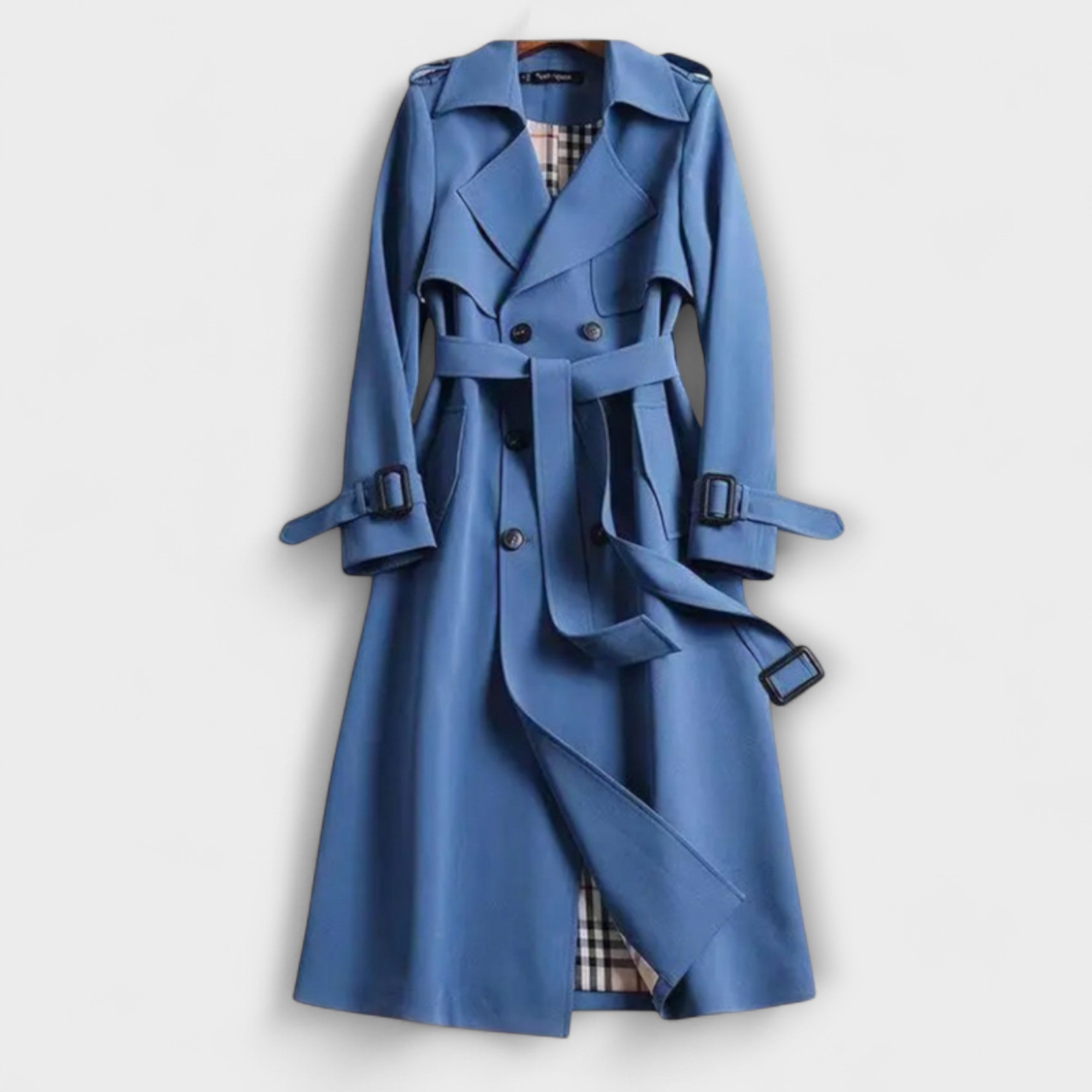 Trenchcoat Damen Klassisch Elegant Übergangsjacke Beige Braun – Jualita