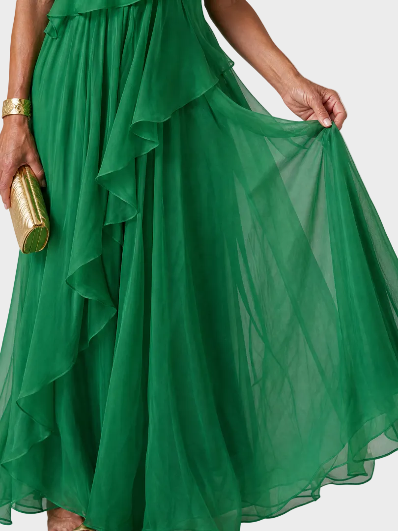 Talia - One-Shoulder-Maxikleid mit Volants