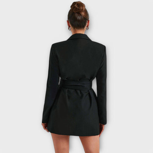 Blazerkleid mit V-Ausschnitt