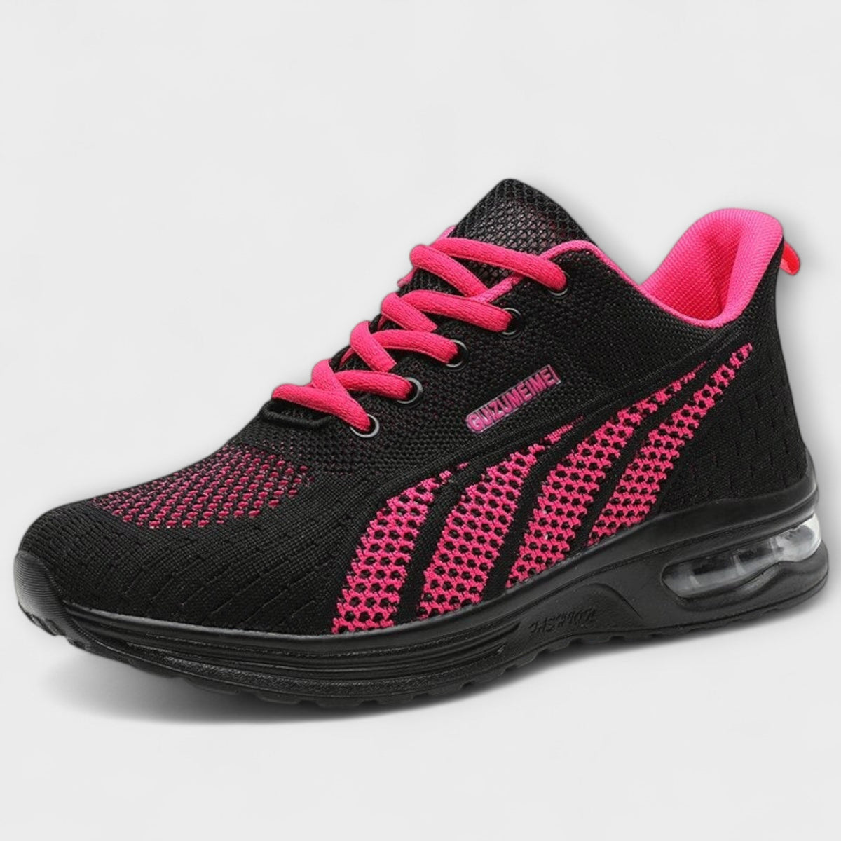 Wanderschuhe Damen Leicht Atmungsaktiv Netzstoff Grau Rosa Schwarz – Anna