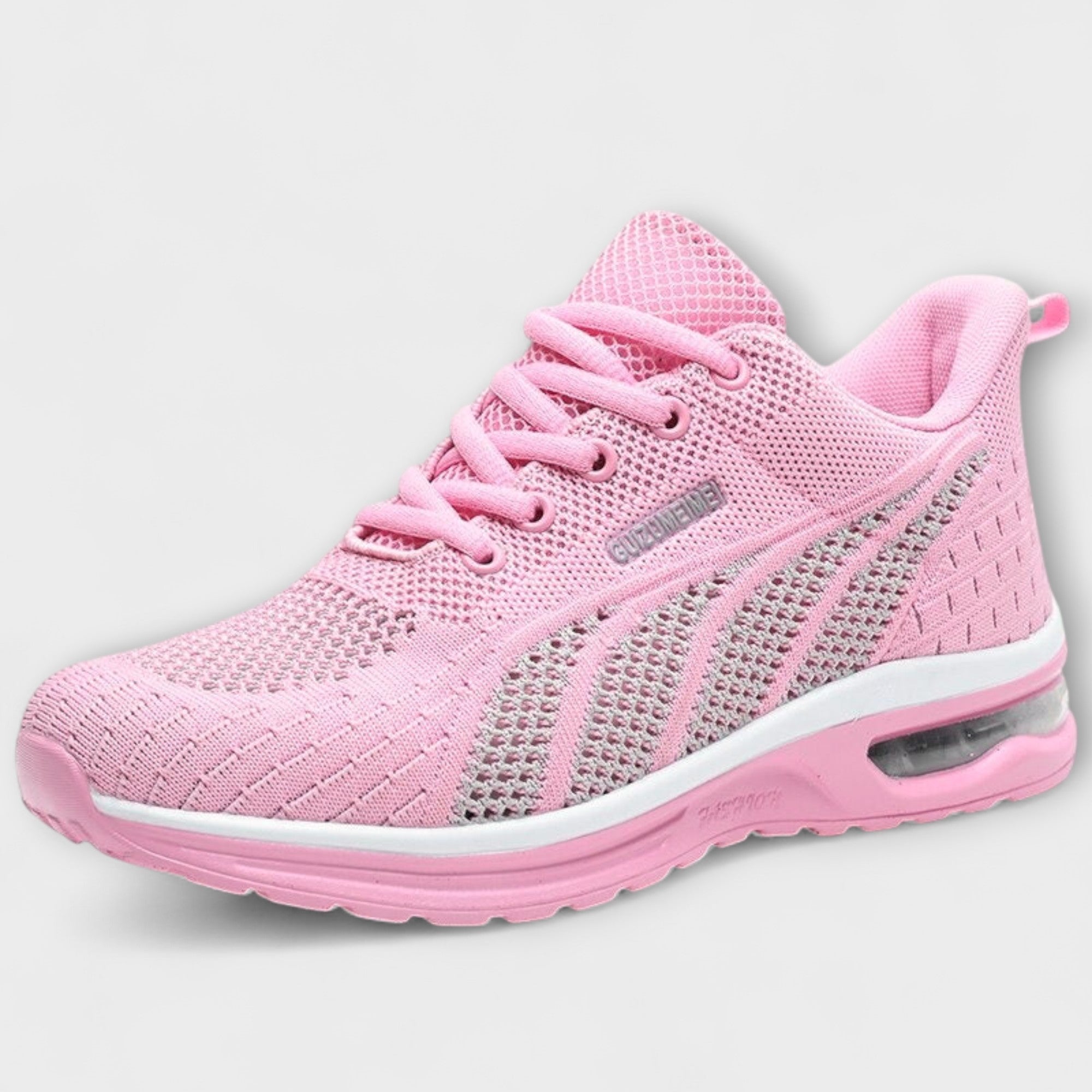 Wanderschuhe Damen Leicht Atmungsaktiv Netzstoff Grau Rosa Schwarz – Anna