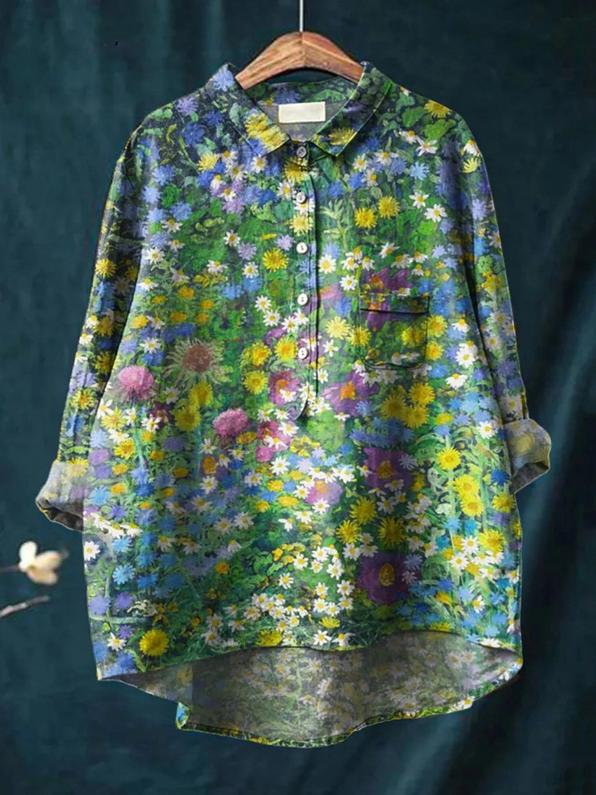 Ursula | Lässige Damenbluse im floralen Vintage-Stil