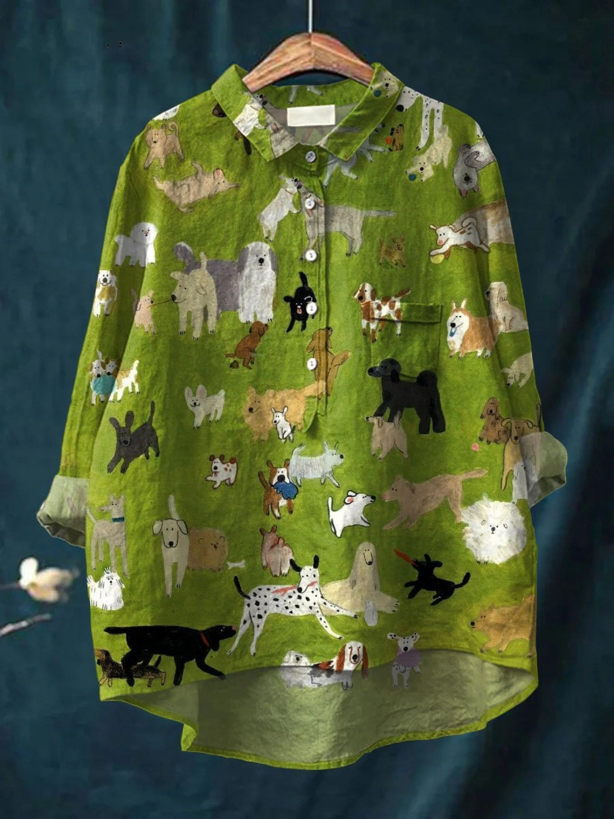 Beatrice | Lässiges T-Shirt mit Hundekunstprint