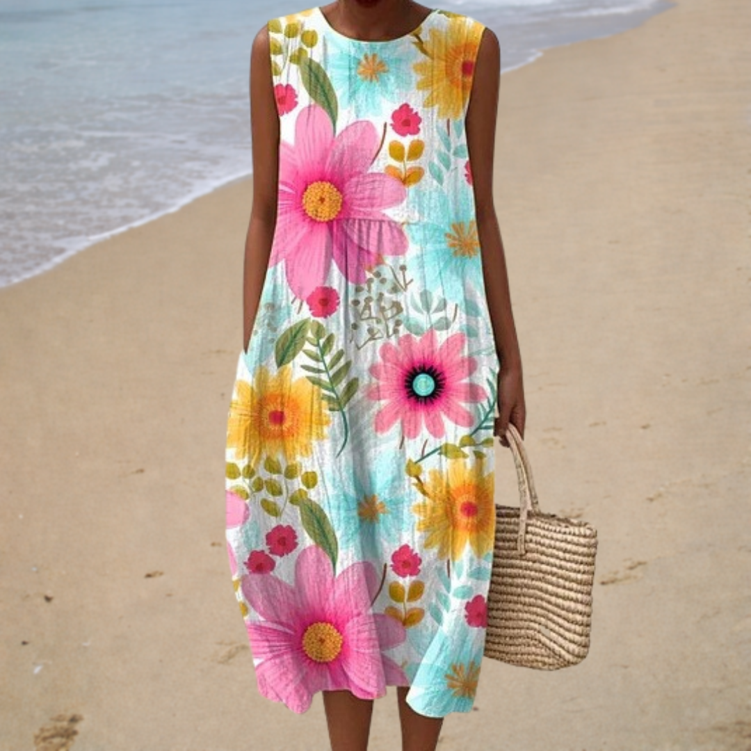 Bequemes Sommerkleid Ärmellos