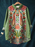 Stefanie | Lässiges Damen-T-Shirt im Vintage-Stil mit Blumenmuster