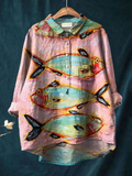 Chiara | Lässiges Damen-T-Shirt mit Vintage-Fischkunst