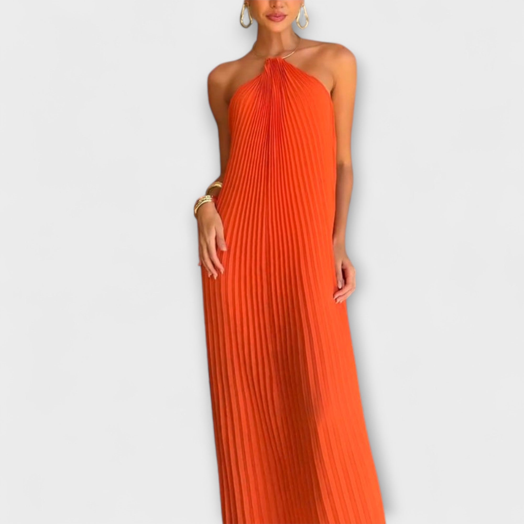 Poppy - Schickes Kleid mit Plissee-Ausschnitt