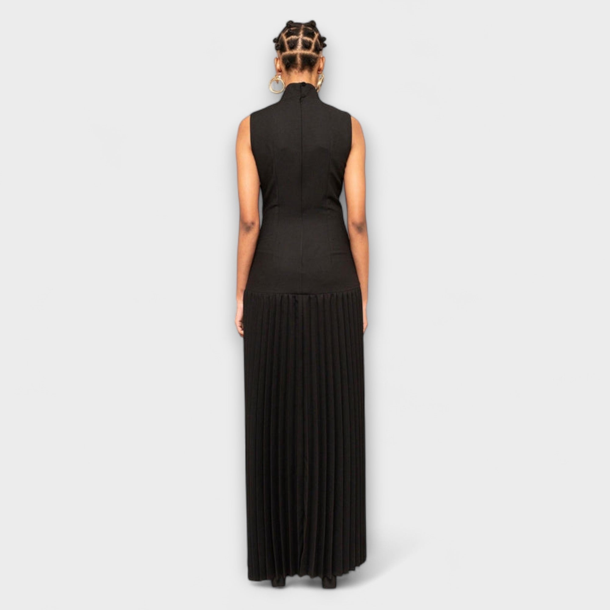 Kristen - Maxikleid mit Falten und Ausschnitten