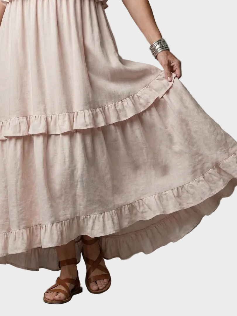 Katia - Maxikleid mit Neckholder und Volants