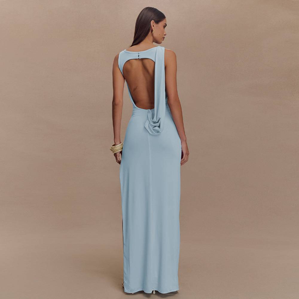 Rieke - Stylisches Maxikleid mit hohem Beinschlitz