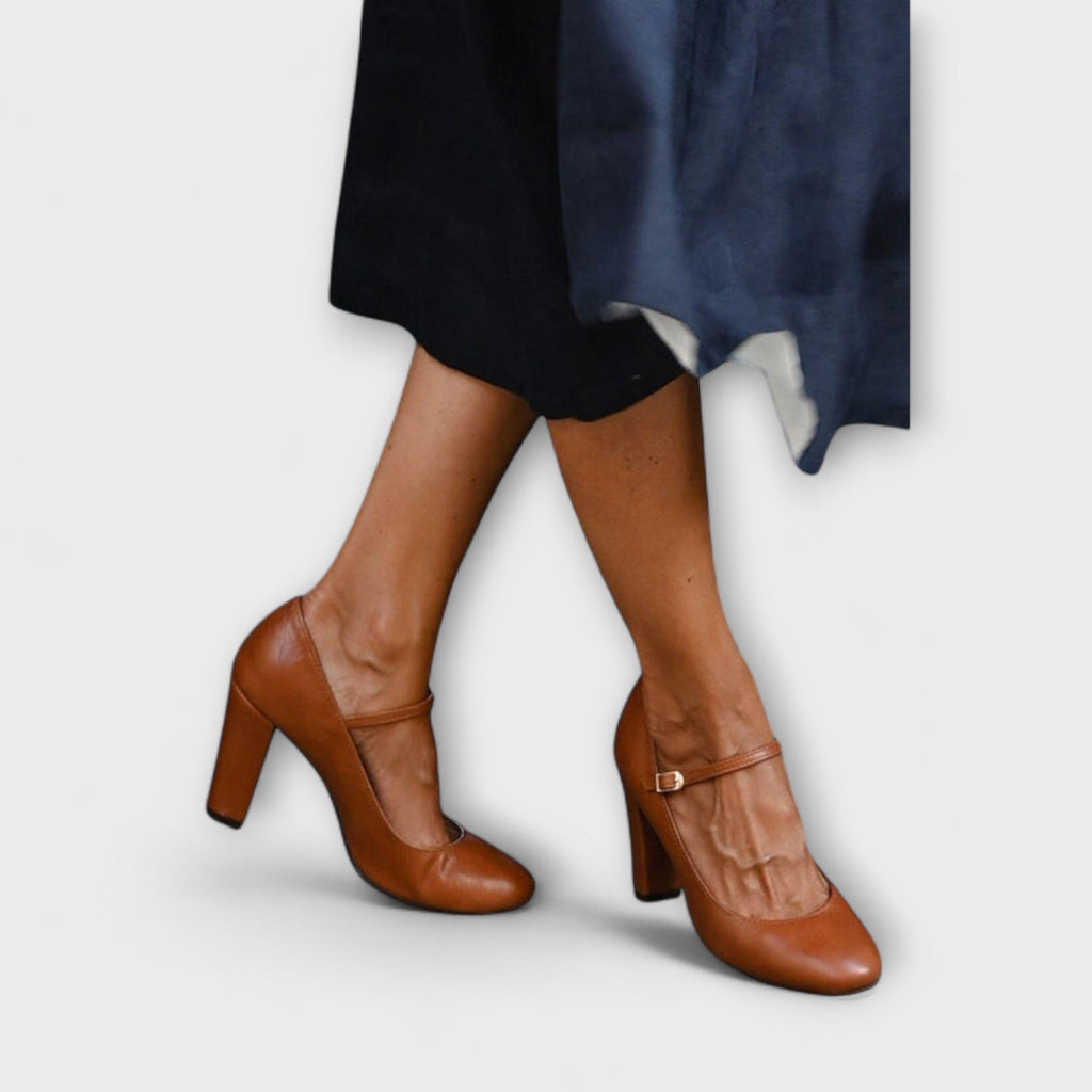 Spangenpumps Damen Riemchen Blockabsatz Bequem – Bravina
